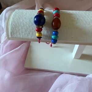 Colorful Beaded Macrame Bracelet Set